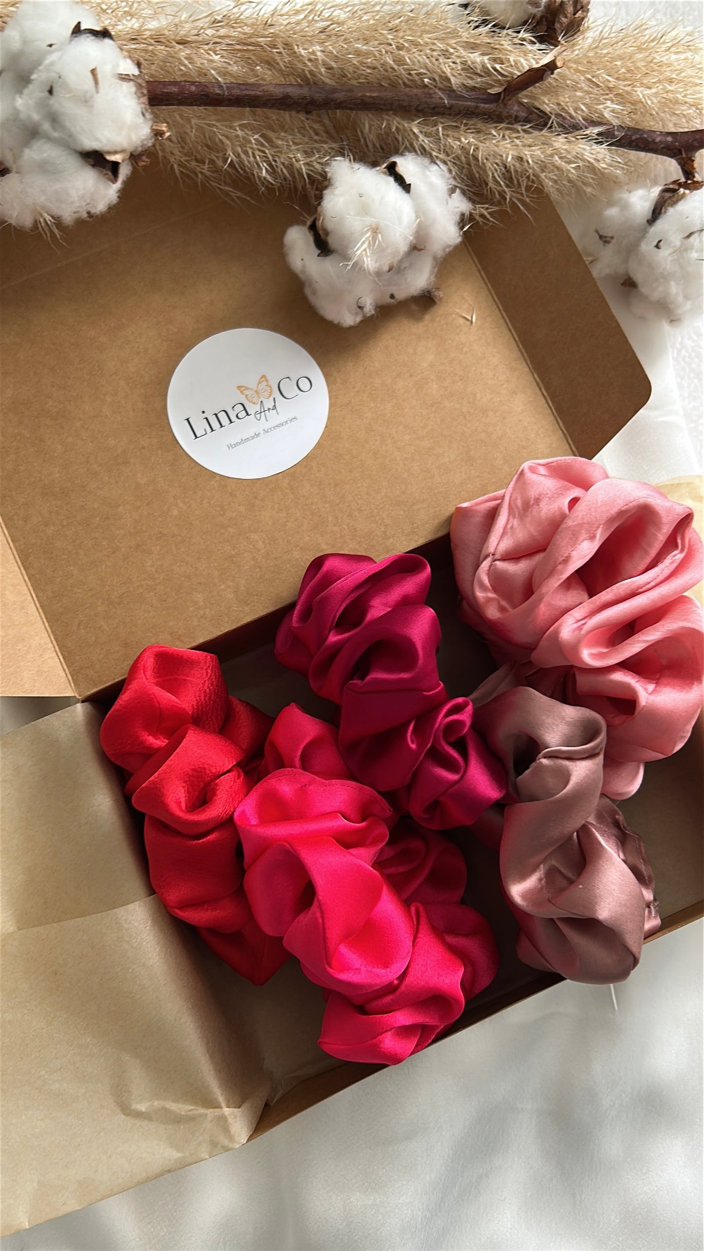 Coffret Premium « Girly » 5 Chouchous en Soie