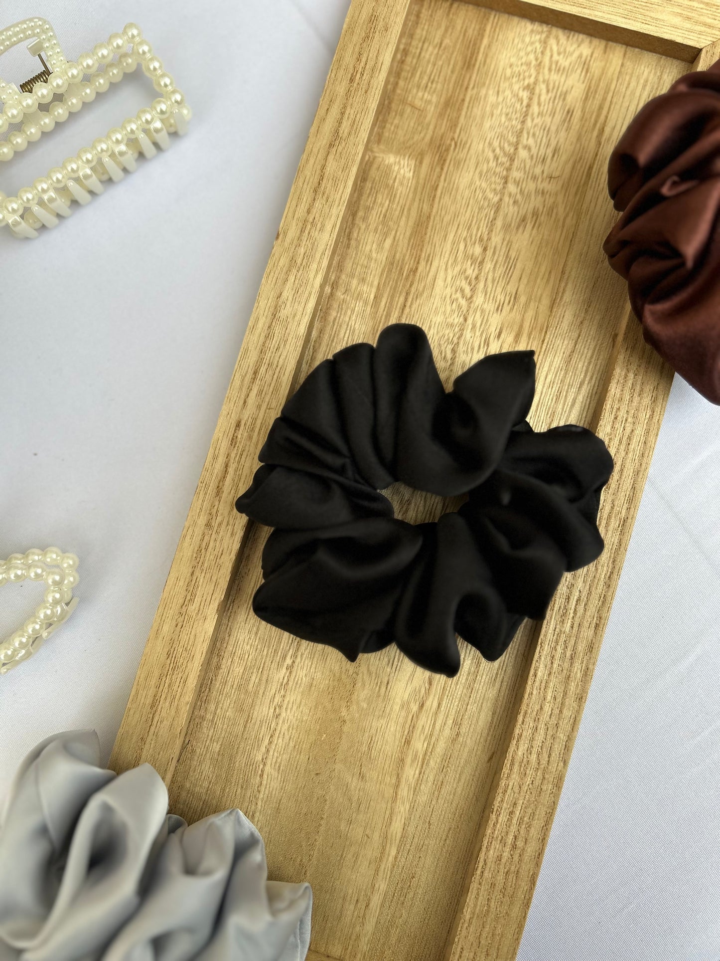 Chouchou en Soie de Mûriers Noir