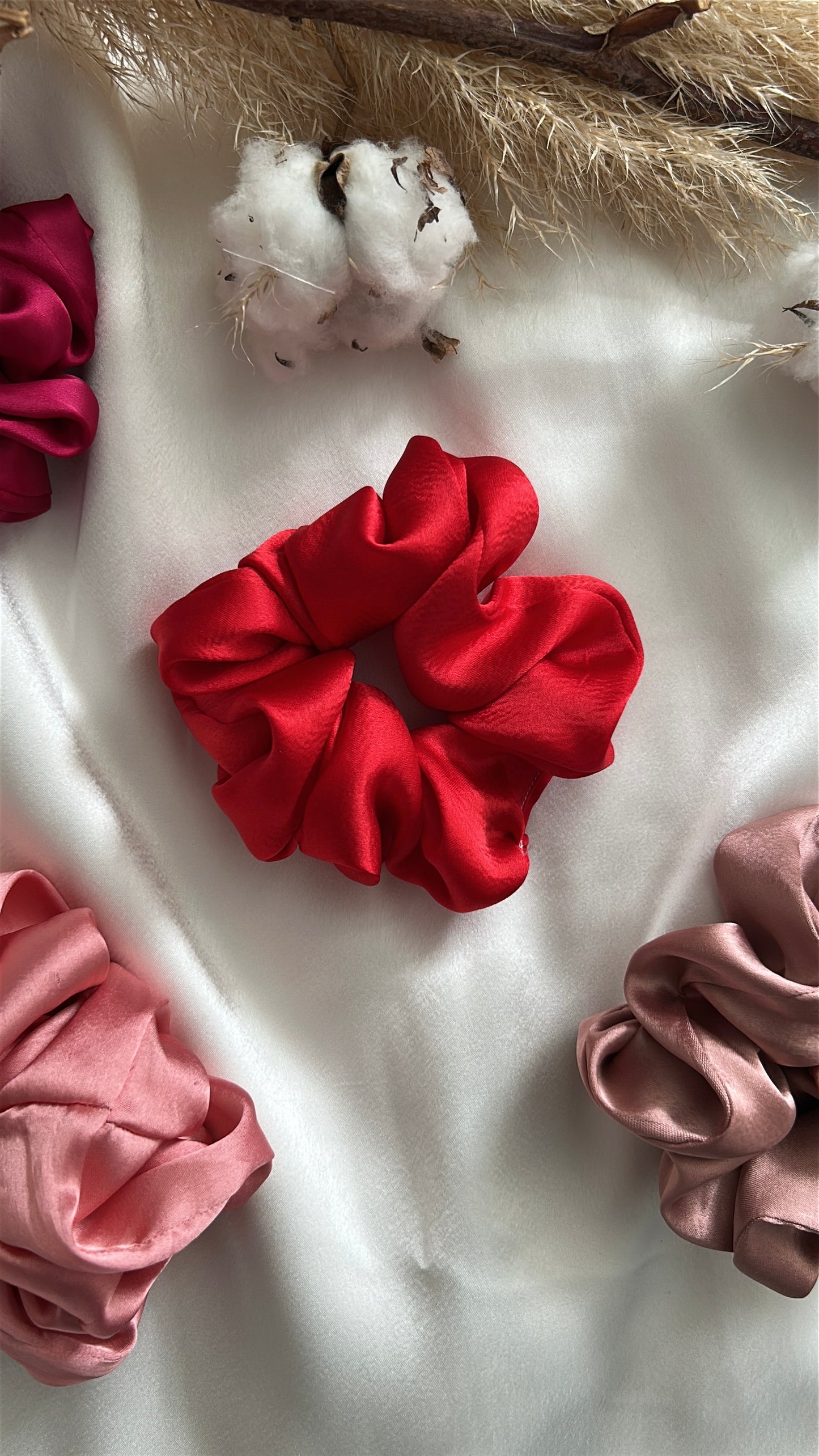 Chouchous en Soie Rouge