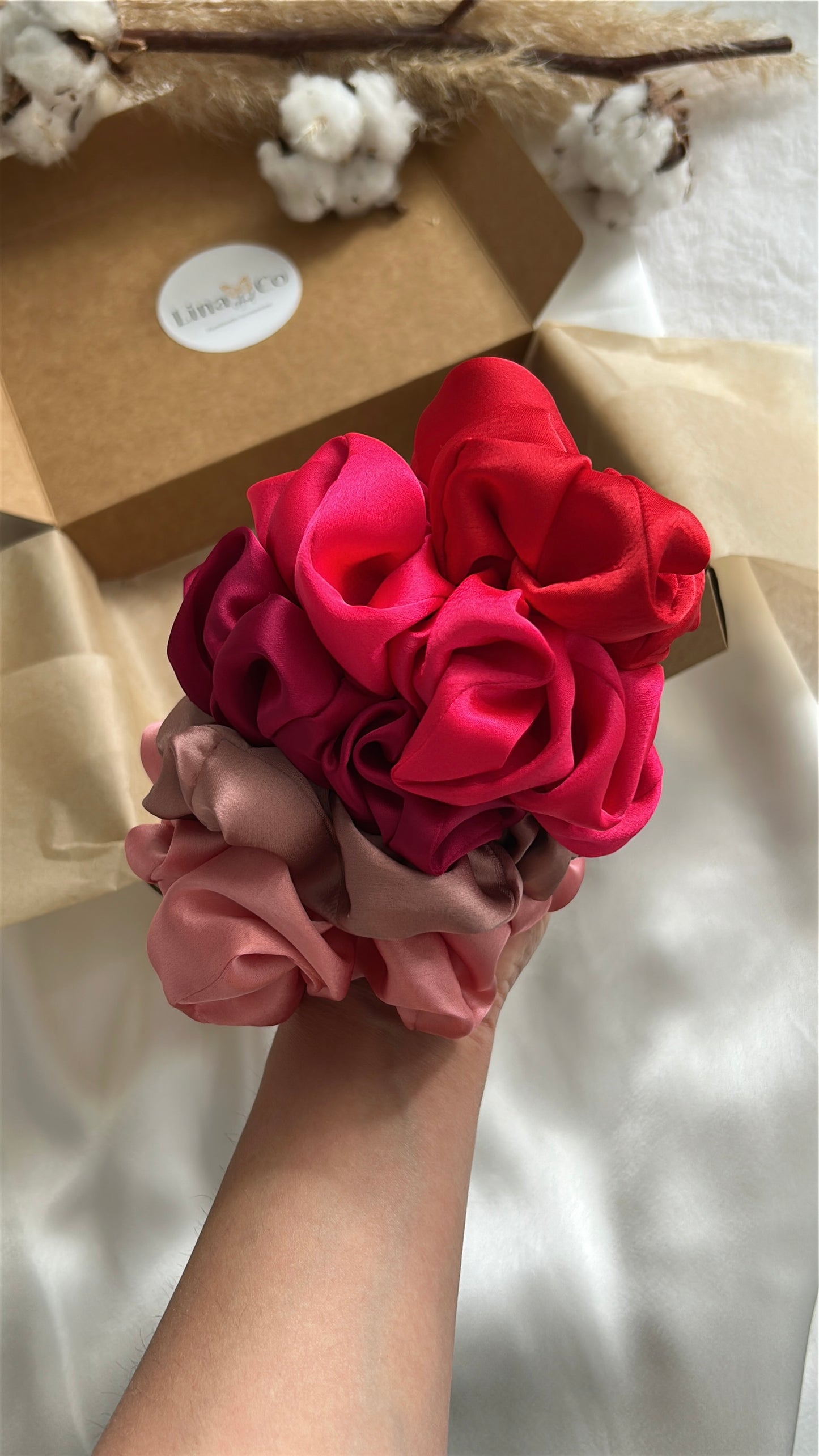 Coffret Premium « Girly » 5 Chouchous en Soie