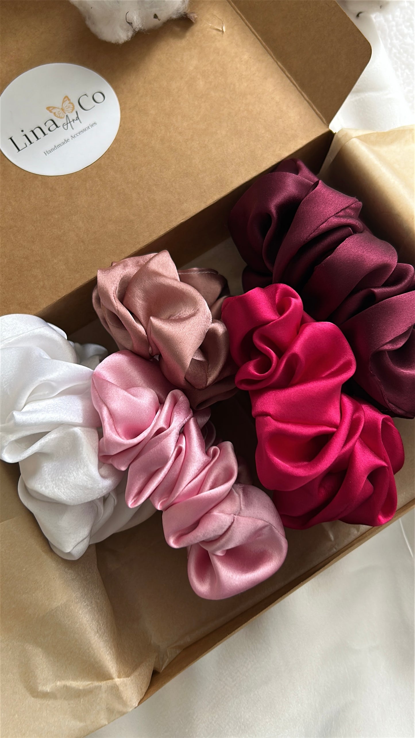 Coffret Premium « Pretty » 5 Chouchous en Soie