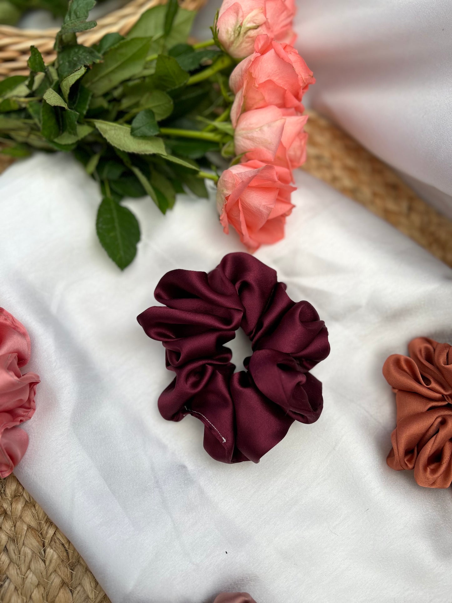 Chouchou en Soie de Mûriers Bordeaux