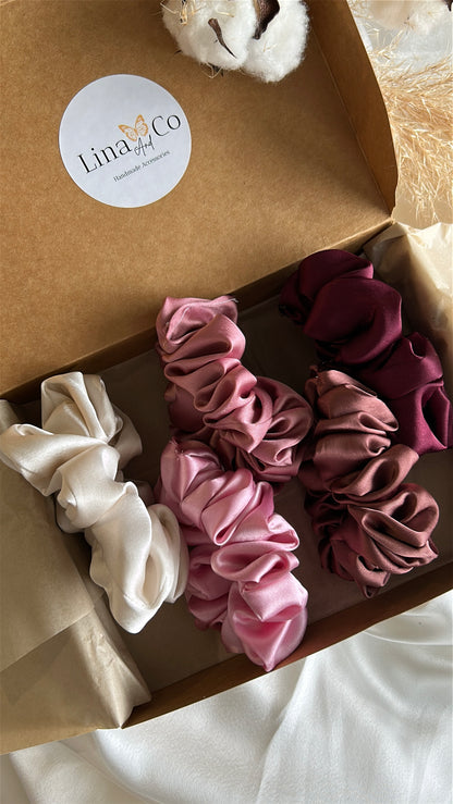 Coffret Premium « Pretty » 5 Chouchous en Soie de Mûriers