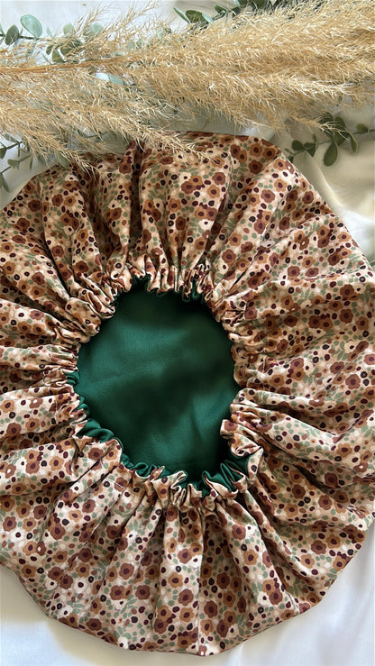 Bonnet Satin Nuit Femme – Motifs Fleuris Anti Casse