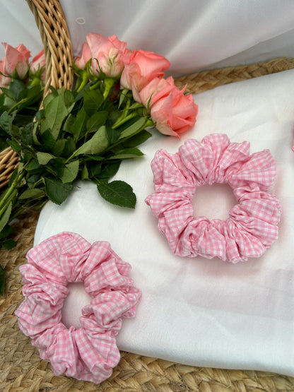 Vichy Pink Scrunchie