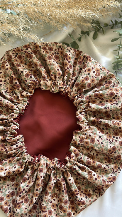 Bonnet Satin Nuit Femme – Motifs Fleuris Anti Casse
