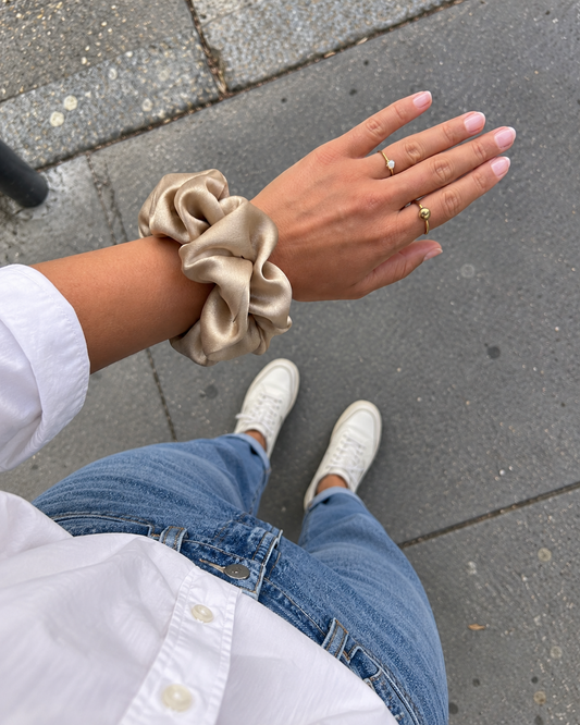 Chouchous en Satin Beige Clair
