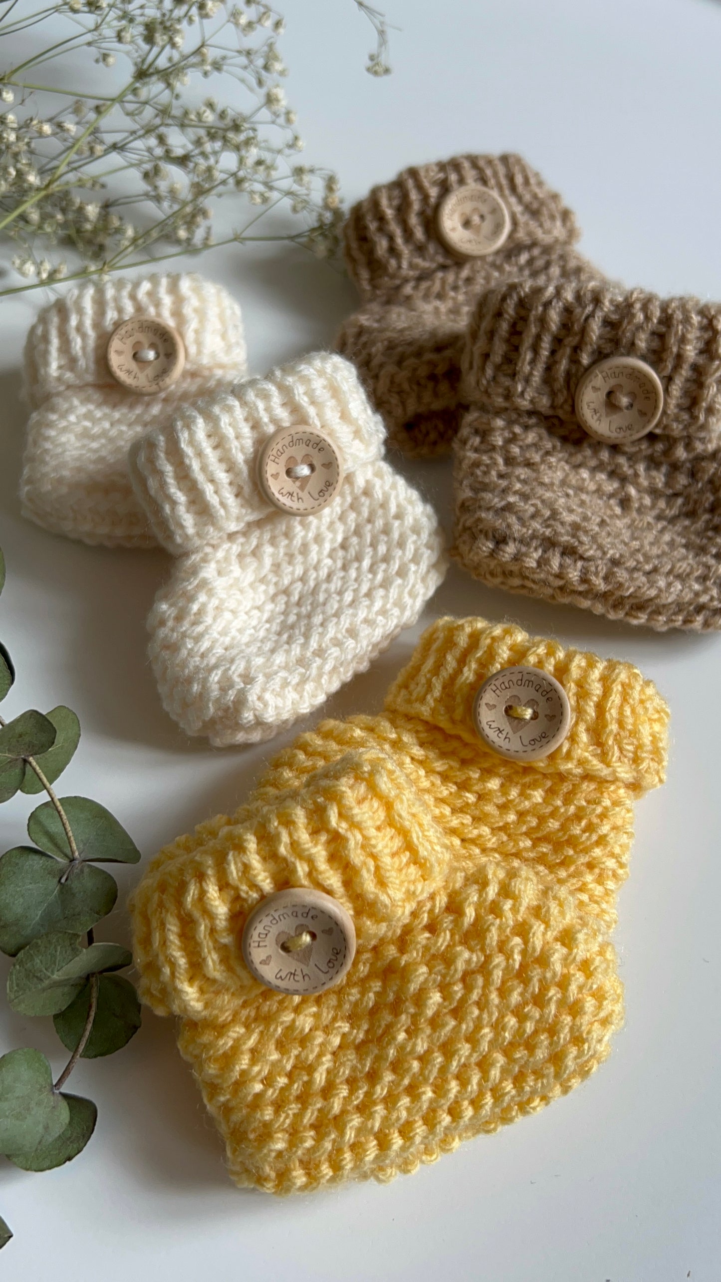 Knitted Baby Booties